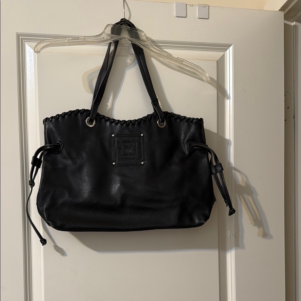 Black Leather Tote Bag